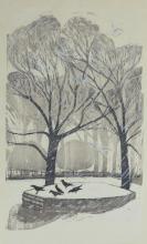 print of trees